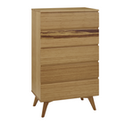 Greenington AZARA  Bamboo Five Drawer Chest - Caramelized with Exotic Tiger