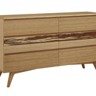 Greenington AZARA Bamboo Six Drawer Dresser - Caramelized with Exotic Tiger