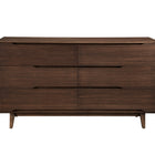 Greenington CURRANT Six Drawer Double Dresser, Oiled Walnut