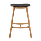 Greenington SKOL Counter Height Stool With Leather Seat, Caramelized (Set of 2)