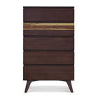 Greenington AZARA Bamboo Five Drawer Chest - Sable with Exotic Tiger