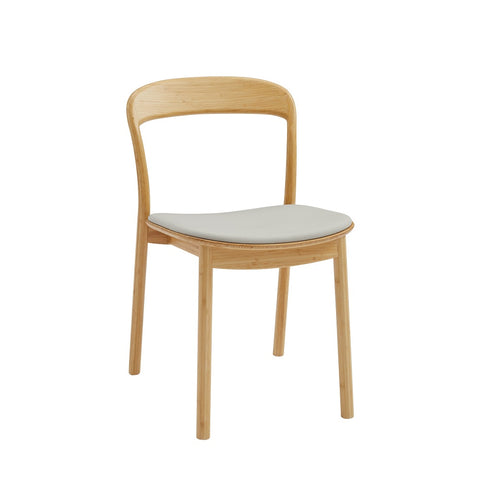 Greenington Hanna Chair Leather Seat, Wheat (Set of 2)-Bamboo Deco