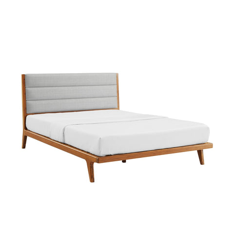 Greenington Mercury Upholstered Queen Platform Bed, Amber-Bamboo Deco