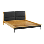Greenington Santa Cruz King Platform Bed with Fabric, Wheat-Bamboo Deco